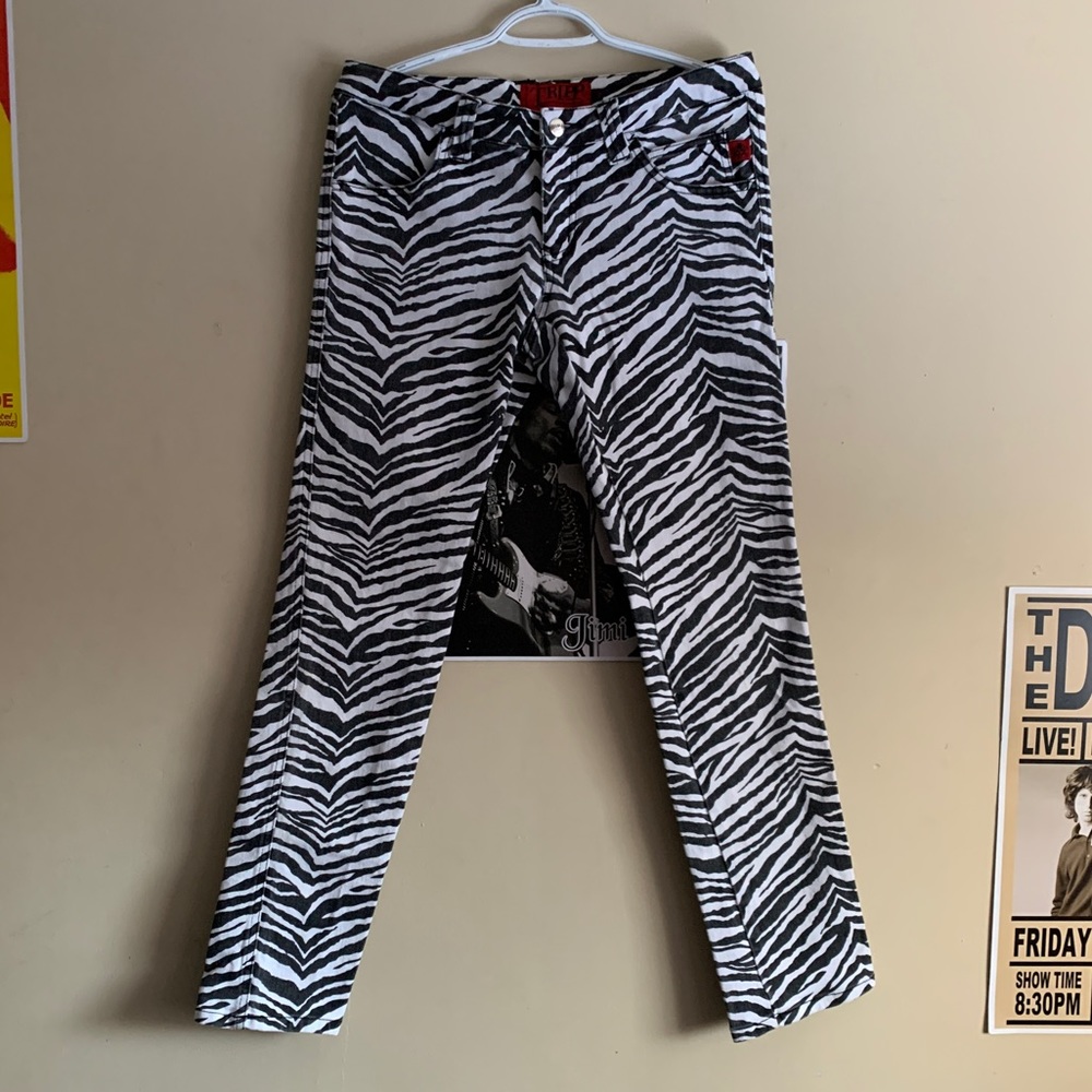 Tripp NYC white zebra pants